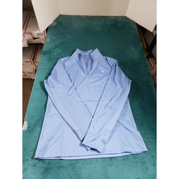 Ariat Tek Sweatshirt Size Large Womens Blue Performance Athletic Ladies Logo - Picture 5 of 8